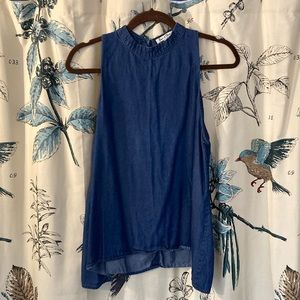 Womens a-line denim tank